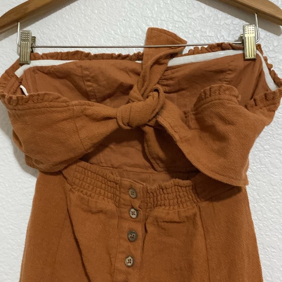 Free People Boho Style Strapless Rust Top XS - Picture 6 of 9